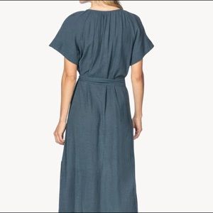 Lilla P Belted Short Sleeve Dress Ink Blue Large (new without tags, tried on)